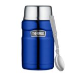 Thermos Style Termoska na jídlo se skládácí lžící a šálkem – modrá, 0,71 l