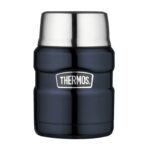 Thermos Style Termoska na jídlo se skládácí lžící a šálkem – tmavě modrá, 470 ml