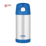 Thermos FUNtainer Dětská termoska s brčkem – modrá, 355 ml