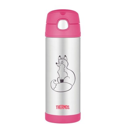 Thermos FUNtainer Dětská termoska s brčkem – liška, 470 ml