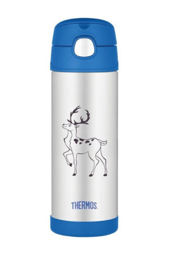 Thermos FUNtainer Dětská termoska s brčkem - jelen, 470 ml