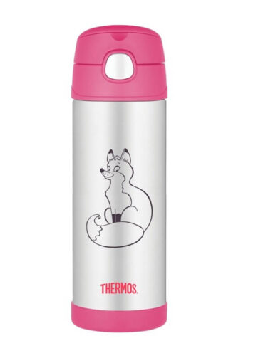 Thermos FUNtainer Dětská termoska s brčkem - liška, 470 ml