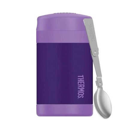 Thermos FUNtainer Dětská termoska na jídlo s lžící – fialová, 470 ml