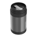 Thermos FUNtainer Dětská termoska na jídlo s lžící – černá, 470 ml