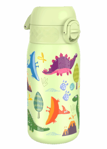 ION8 Leak Proof nerezová láhev Dinosaurs, 400 ml