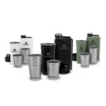 STANLEY Dárkový set s panáky placatka/butylka The Pre-Party Shot Glass + Flask Set Black Pebble