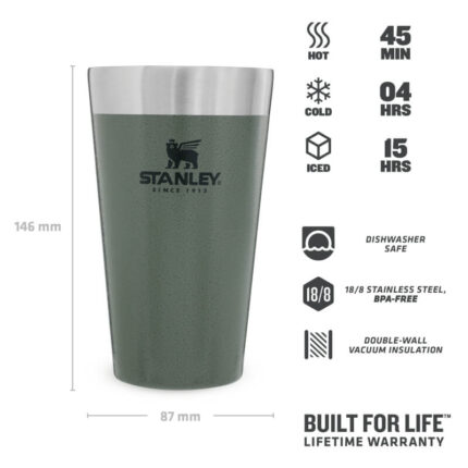 STANLEY Termosklenka The Stacking Tumbler 470 ml Hammertone Green