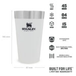 STANLEY Termosklenka The Stacking Tumbler 470 ml polární bílá