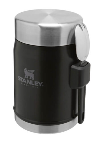 STANLEY Termoska jídelní se lžící/vidličkou The Legendary Classic Food Jar 400 ml Matte Black Pebble