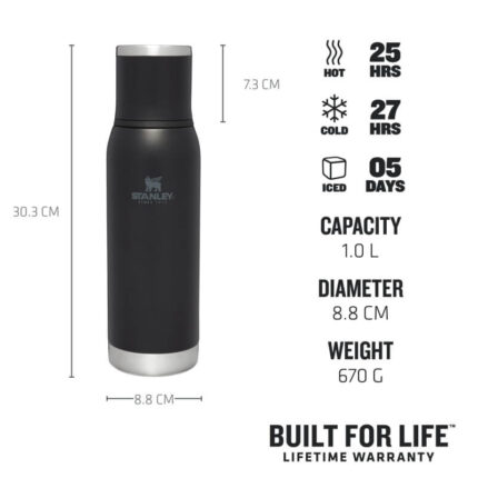 STANLEY Termoska The Adventure To-Go Bottle 1 l Black černá