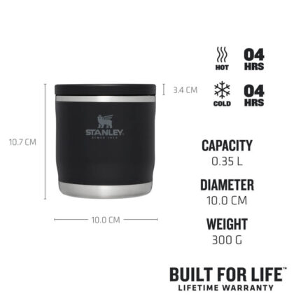 STANLEY Termoska jídelní The Adventure To-Go Food Jar 350 ml Black