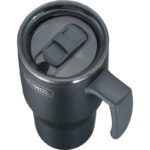 Thermos Refreshing Termohrnek s madlem a brčkem – matně černá, 0,85 l