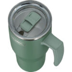 Thermos Refreshing Termohrnek s madlem a brčkem – matně zelená, 0,85 l