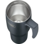 Thermos Refreshing Termohrnek s madlem a brčkem – matně černá, 1,1 l