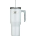 Thermos Refreshing Termohrnek s madlem a brčkem – matně bílá, 1,1 l